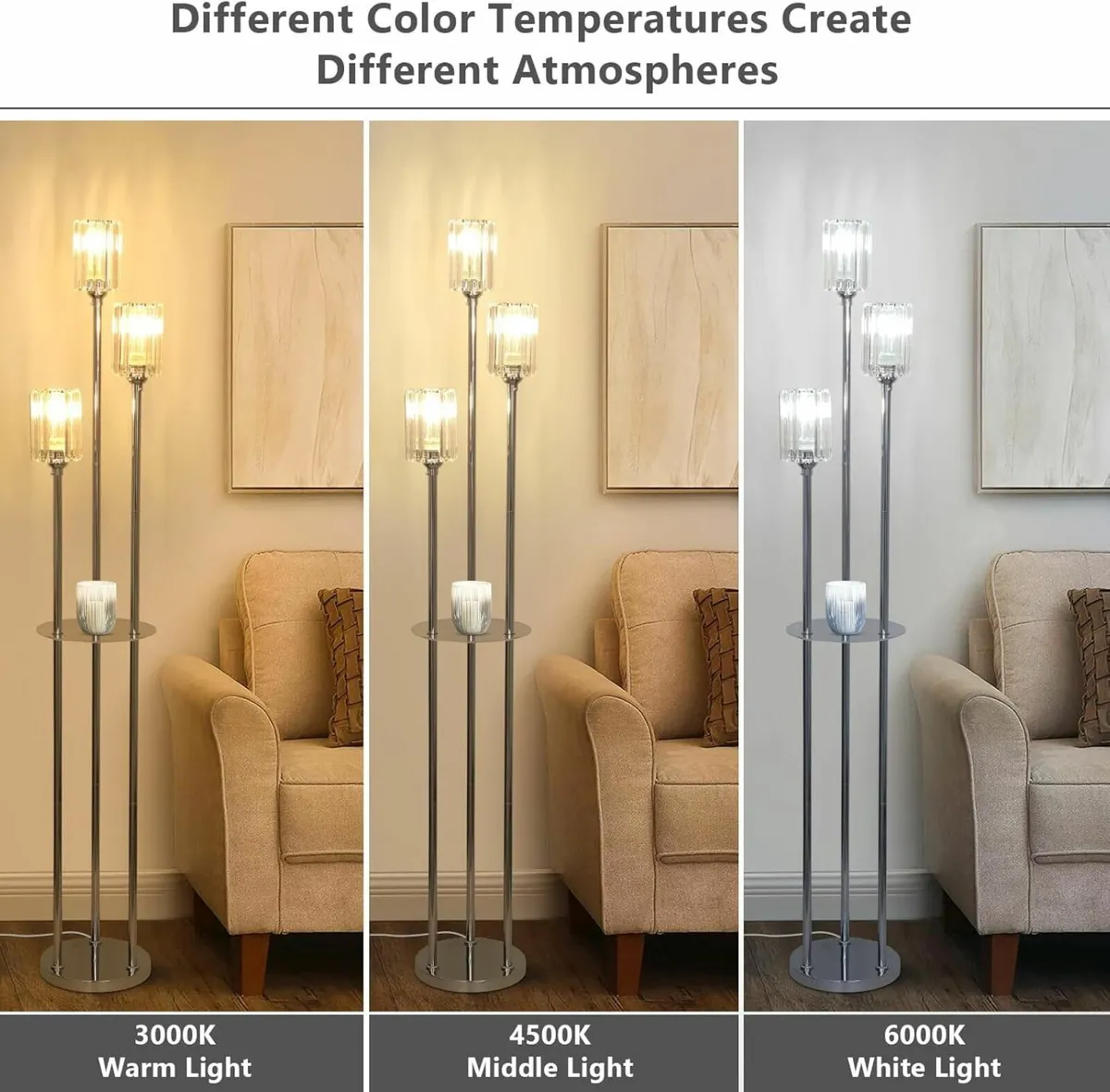Modern Floor Lamps for Living Room 3-Lights - Image 3