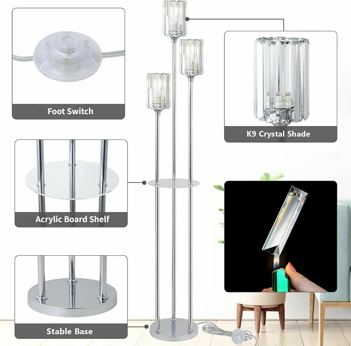 Modern Floor Lamps for Living Room 3-Lights - Image 4