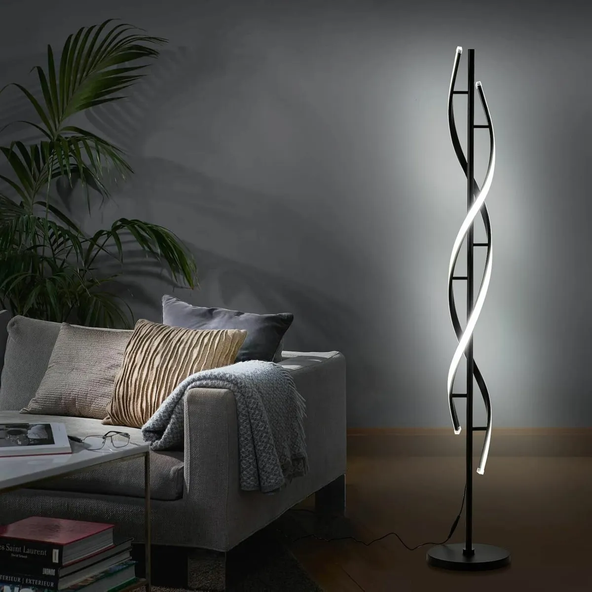 150cm Spiral LED Floor Lamp for Bedroom Modern - Image 1