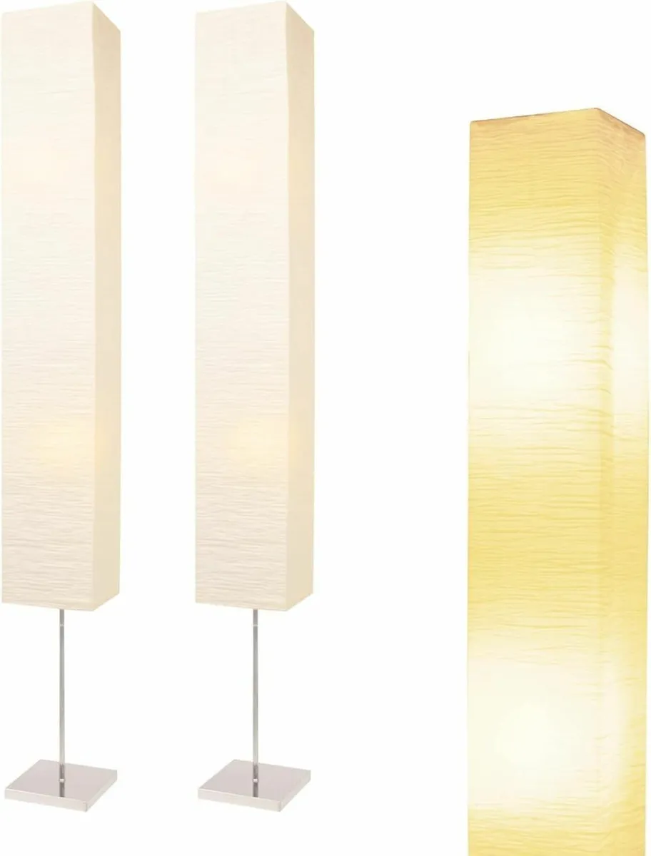 Paper Floor Lamp Japanese Style Rice White Shade - Image 1