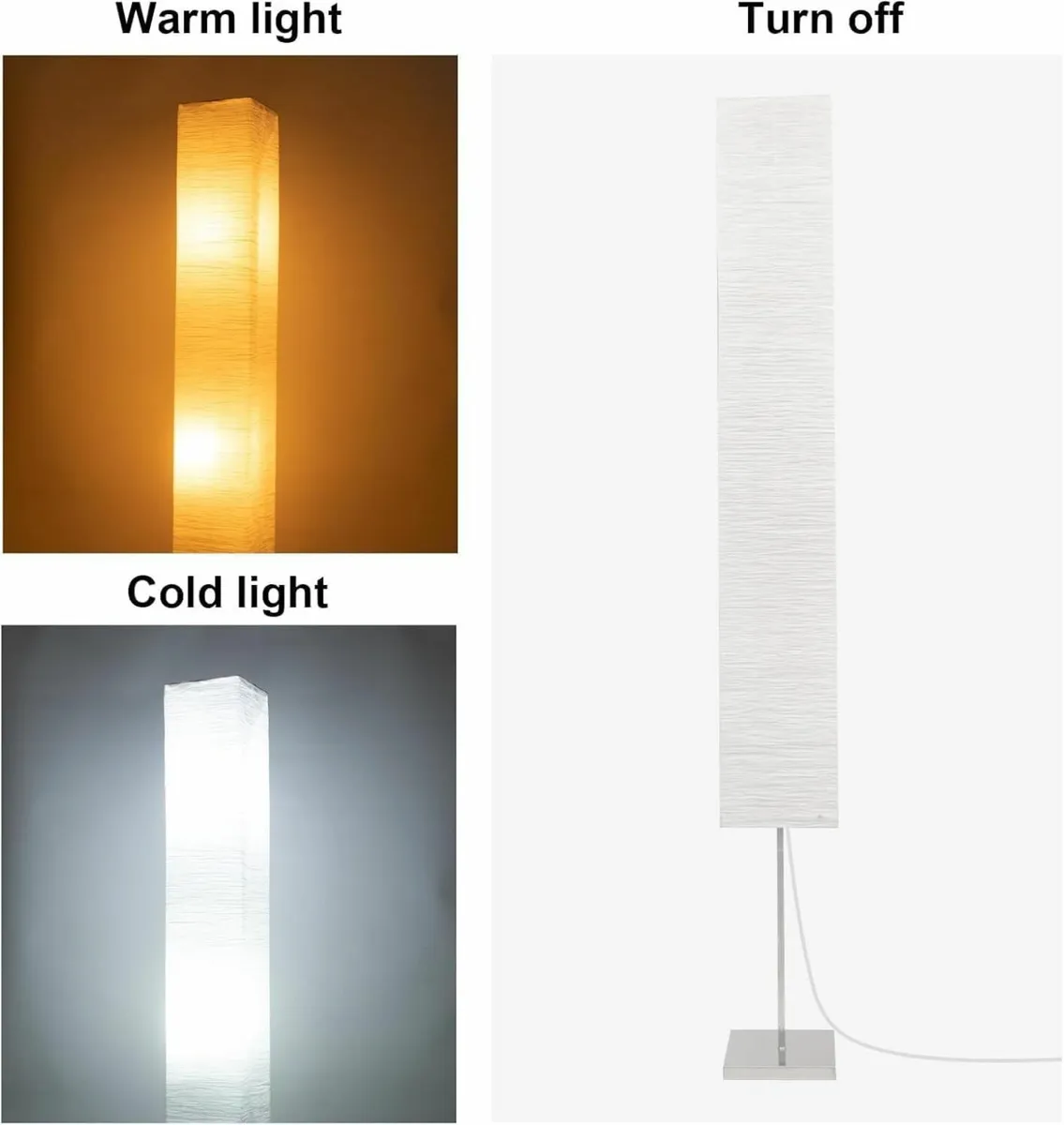 Paper Floor Lamp Japanese Style Rice White Shade - Image 4