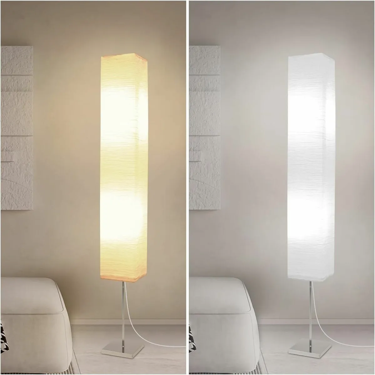 Paper Floor Lamp Japanese Style Rice White Shade - Image 3