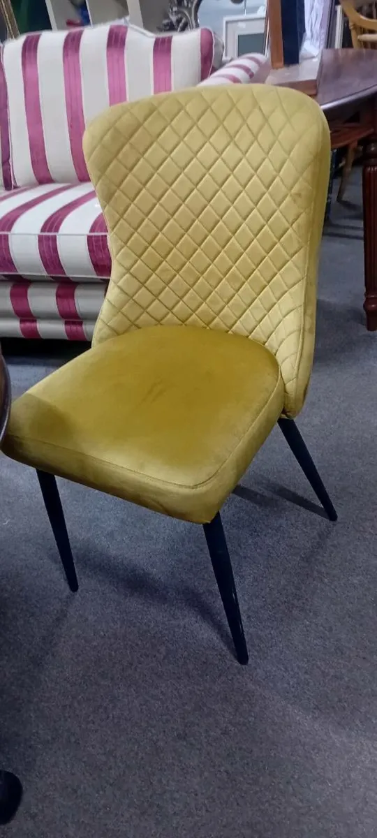 New Mustard Velvet Dining Chair