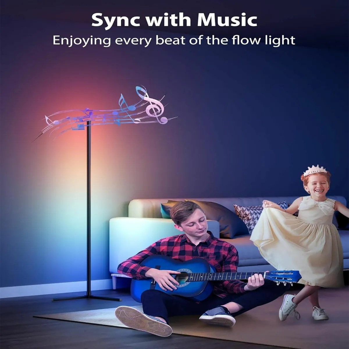 Led Floor Lamp 2 Packs RGB Corner with APP and - Image 4