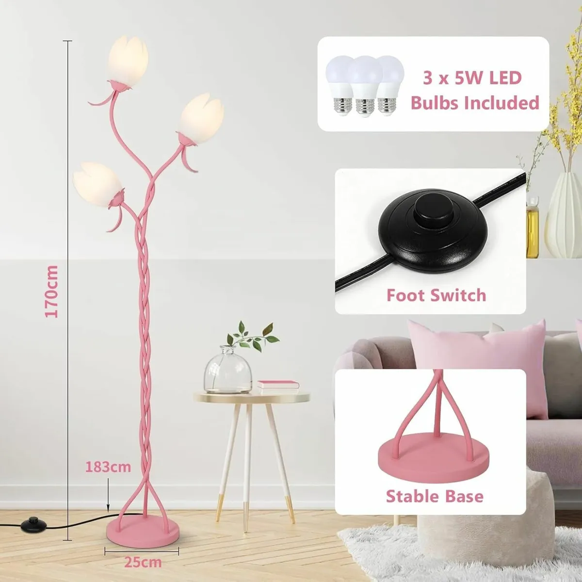 Flower Floor Lamps for Living Room Modern - Image 4