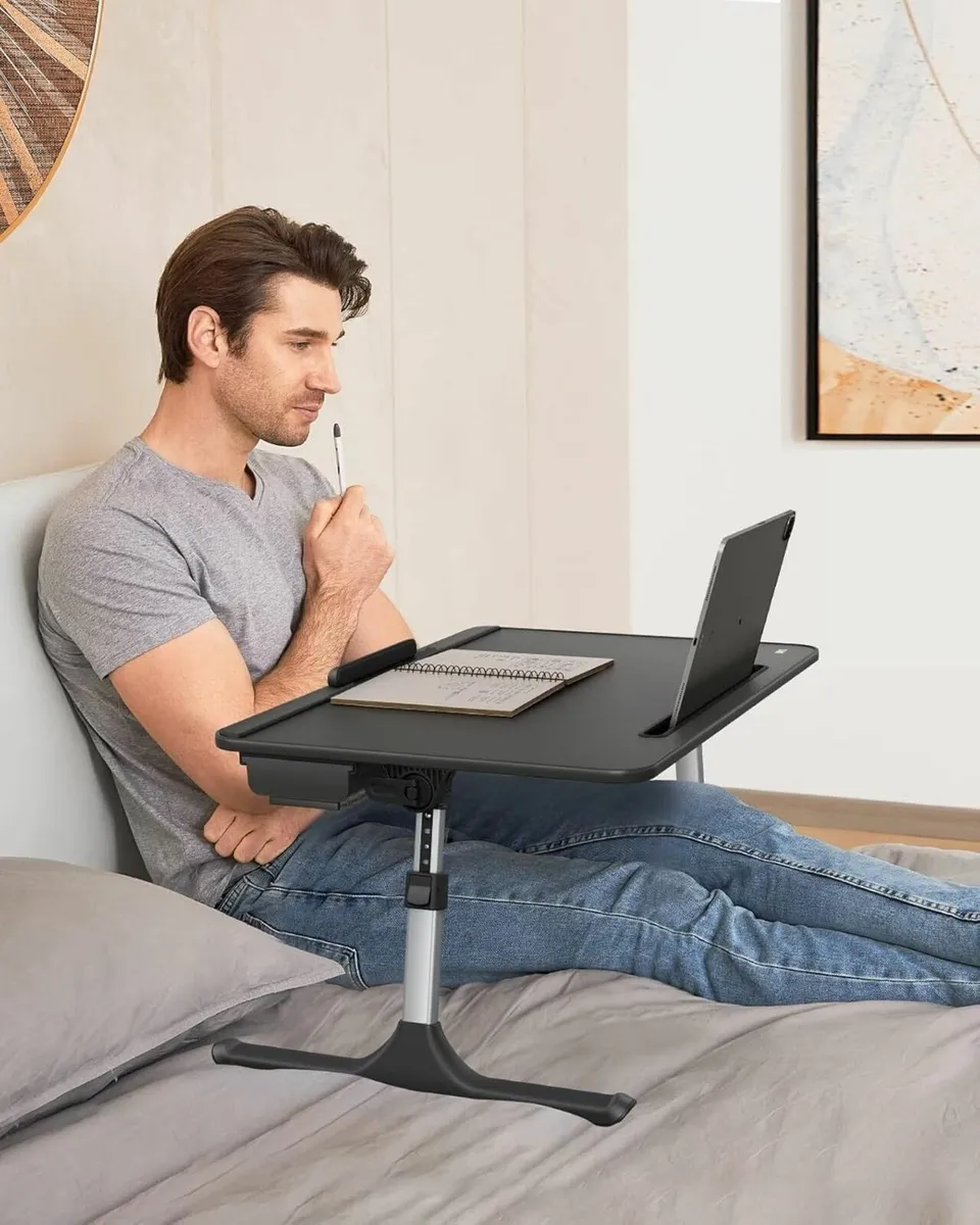 Laptop Desk 60 x 40cm Bed Table Lapdesk Height - Image 2