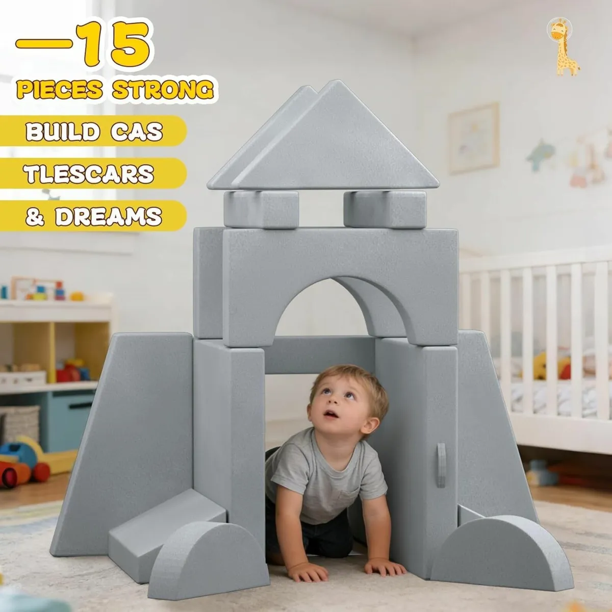 Modular Kids Sofa 15 Pcs Toddler Chair Soft - Image 2