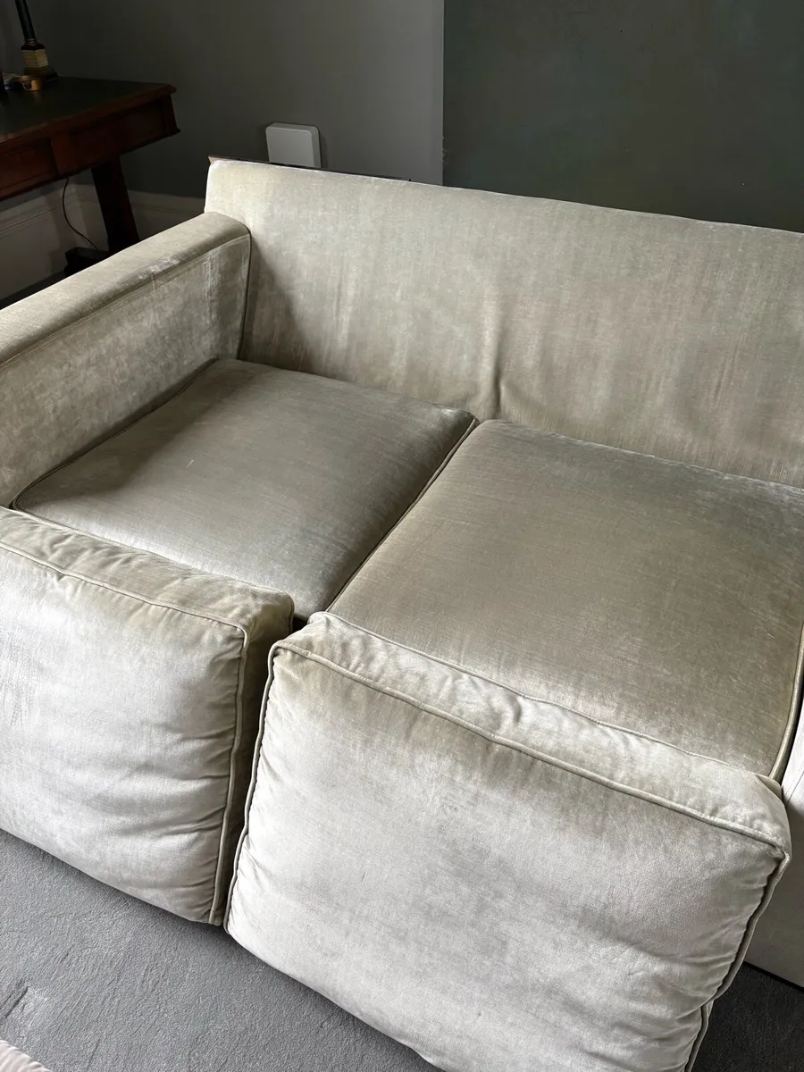 Velvet 2 seater Sofa - Image 4