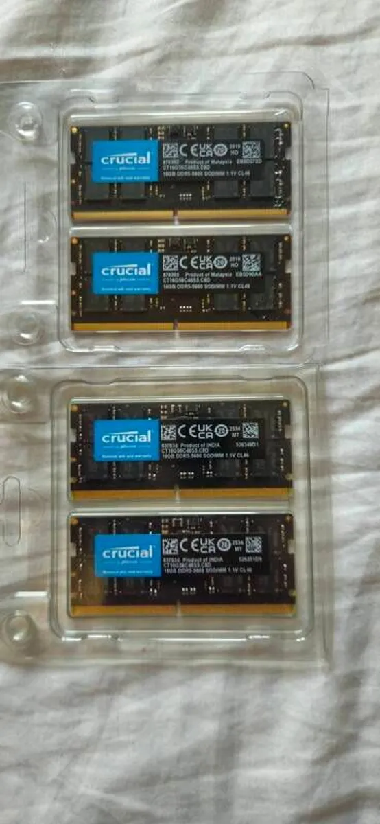 Crucial 32gb Ddr5 5600 Sodimm Laptop Ram Kit 2x16gb New - Image 2
