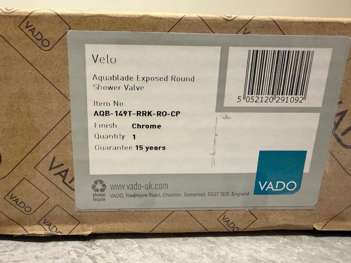 Vado Round Thermostatic Bar Mixer Shower - Image 1