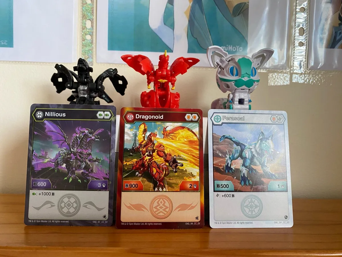 Action Figures set of 3 Bakugans & Cards Game - Image 1