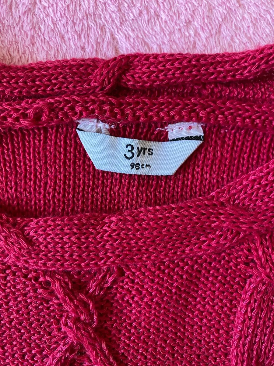 Girl’s brand new burgundy Knitted Dress / Tunic - Image 2