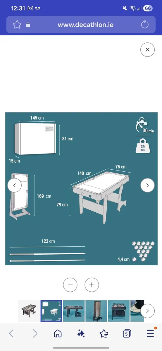 Foldable pool table - Image 2