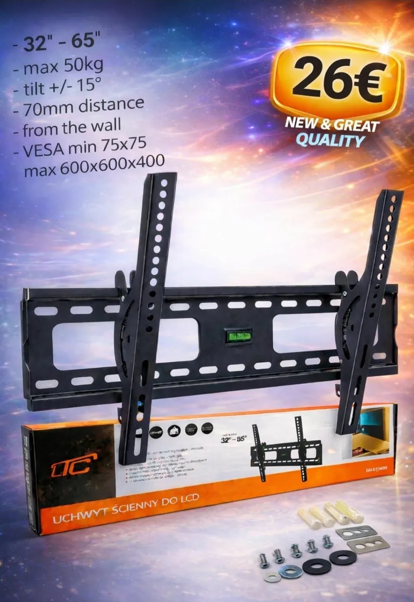 Tv Wall Mount Bracket Flat Fixed 32''-65'' - Image 1
