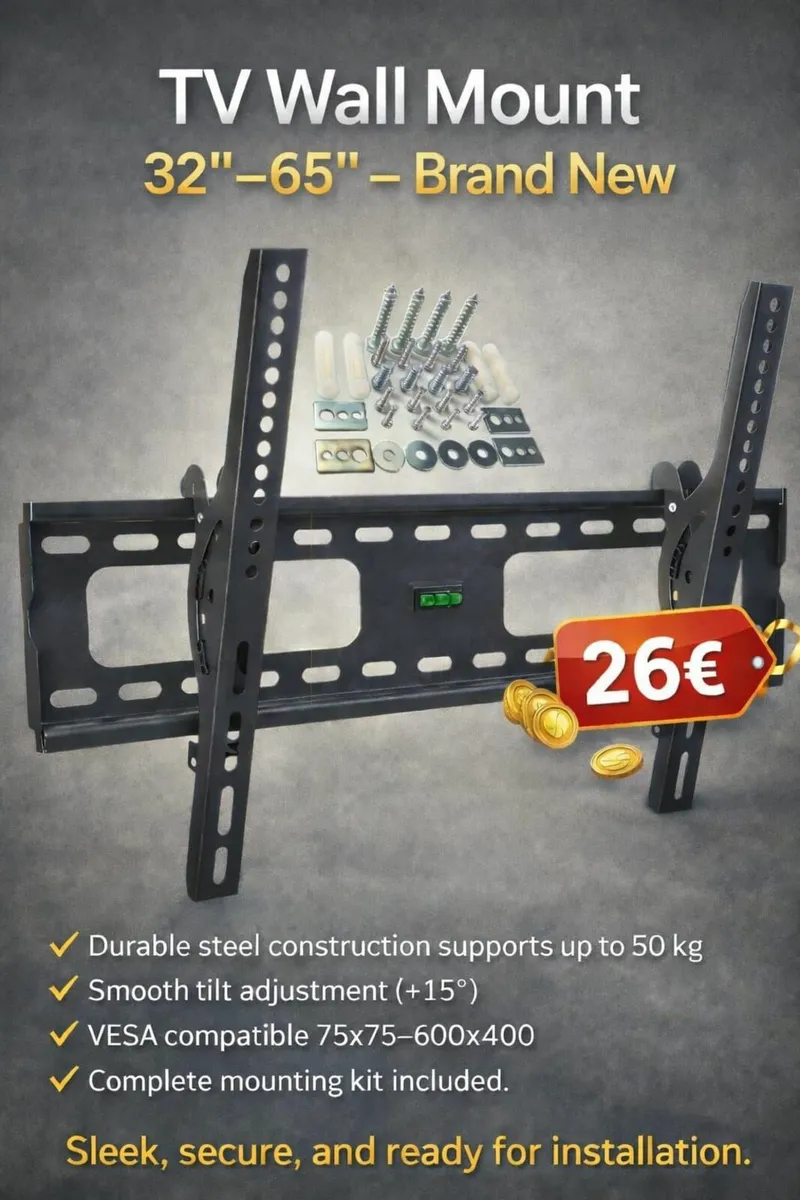 Tv Wall Mount Bracket Flat Fixed 32''-65'' - Image 1