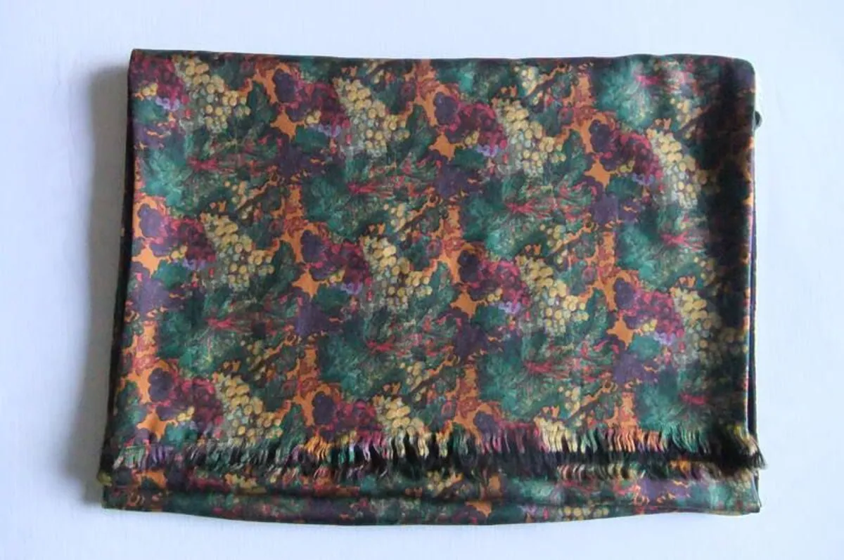Yves Saint Laurent Vintage Silk Wool Scarf - Image 1