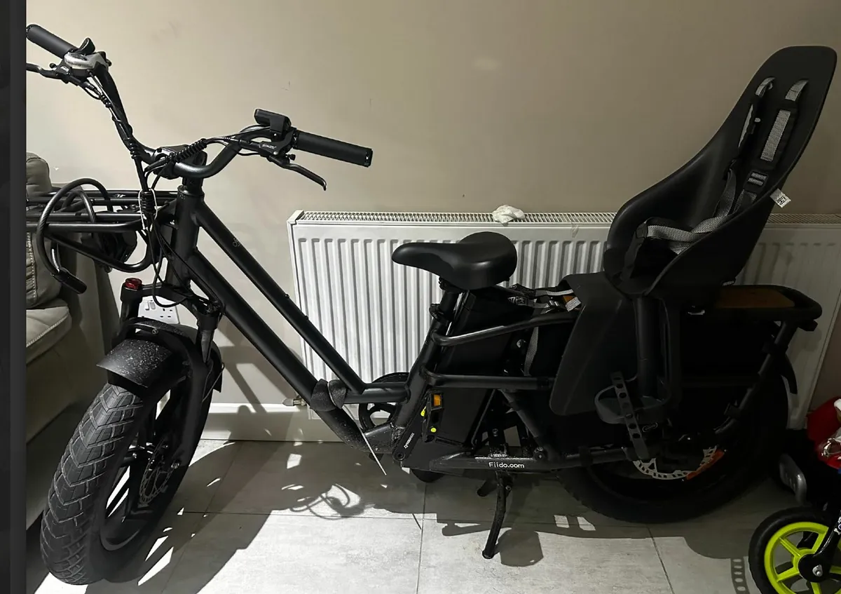 Fidoo T2 ecargo bike with child seat and air pump