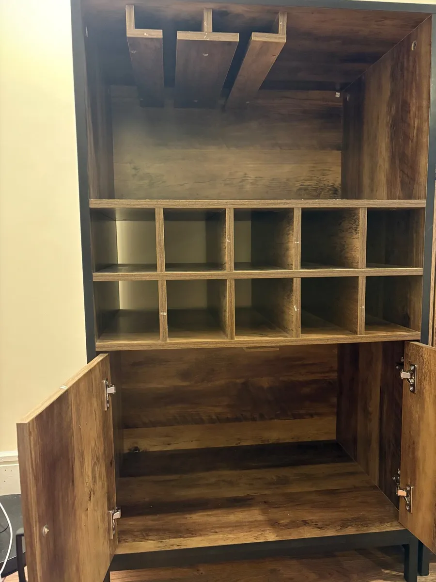 Bar cart with wine rack - Image 2