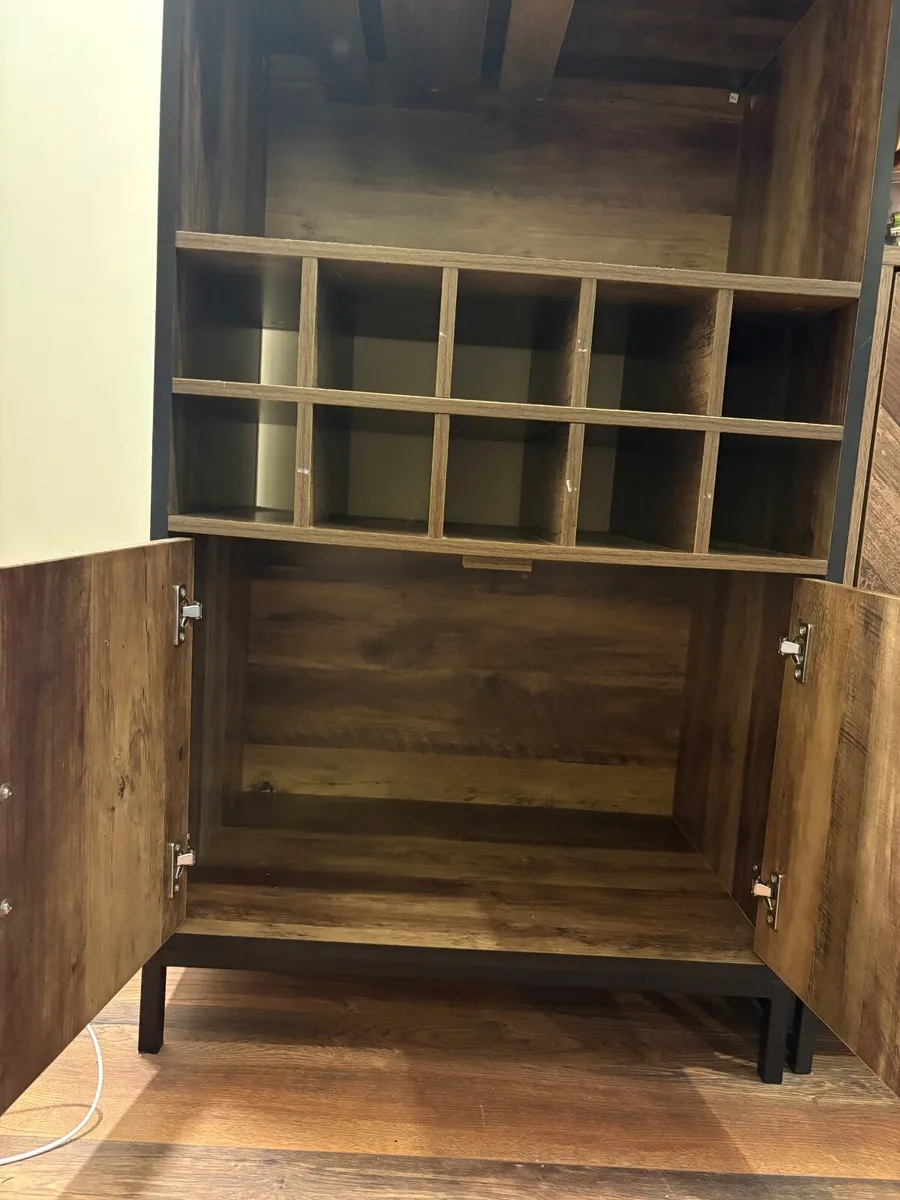 Bar cart with wine rack - Image 4