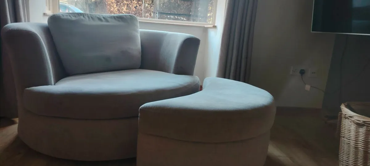 Couch, cuddle chair and foot rest - Image 3