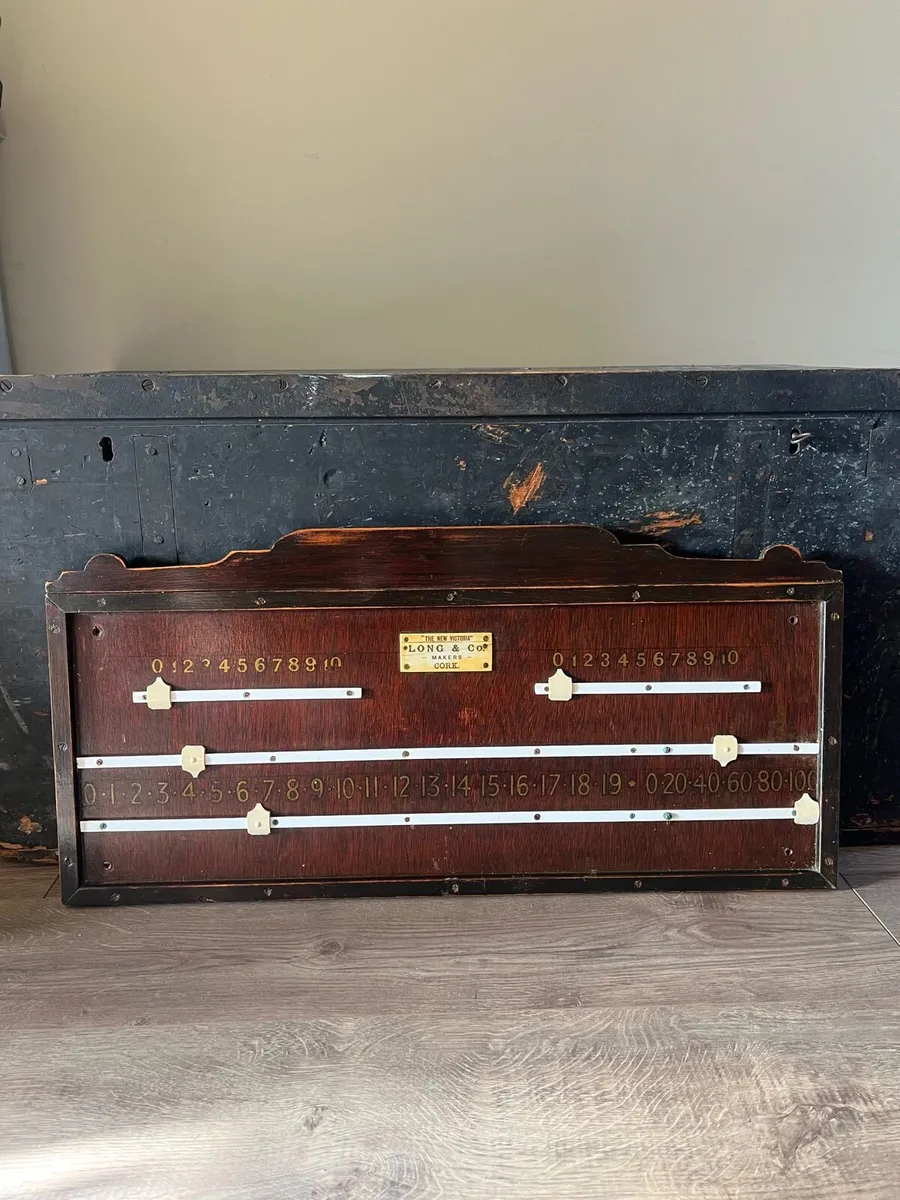 Vintage Long & Co Cork Snooker Score Board - Image 1