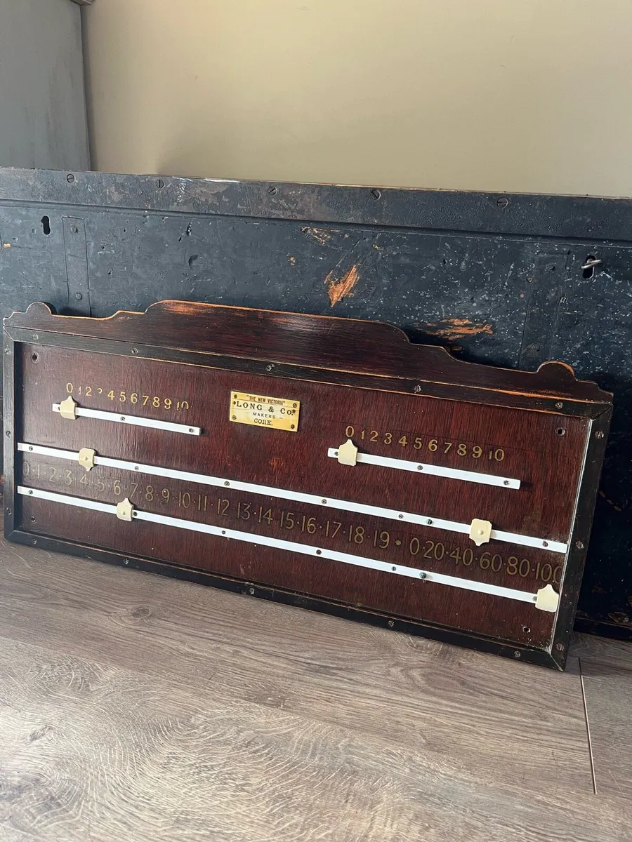 Vintage Long & Co Cork Snooker Score Board - Image 2