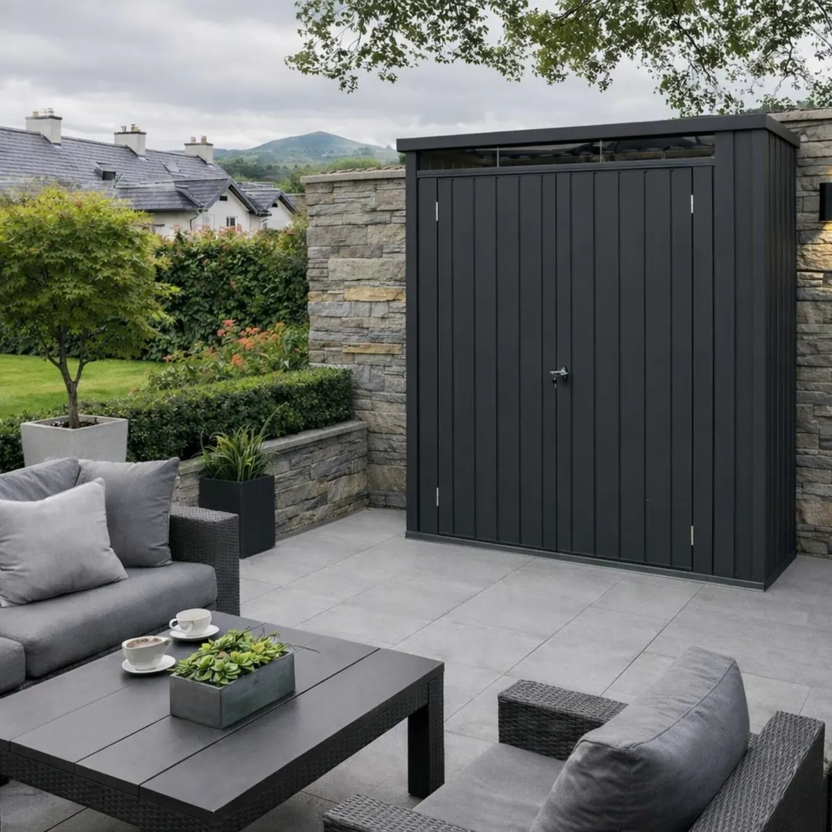 🏡 5x2 Palladium Steel Garden Cabinet - Image 1