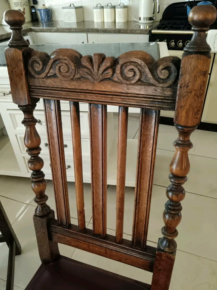 6 antique chairs - Image 1