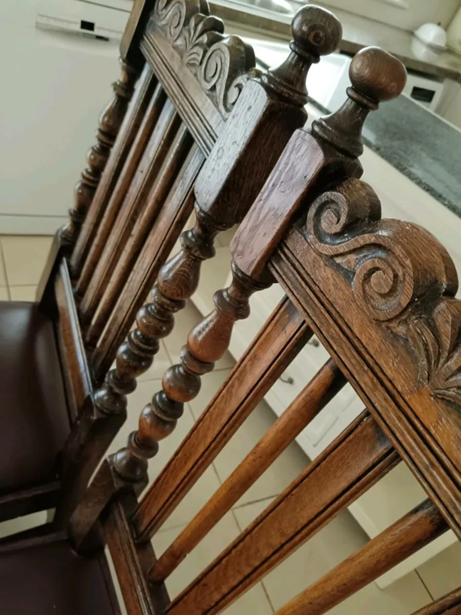 6 antique chairs - Image 2