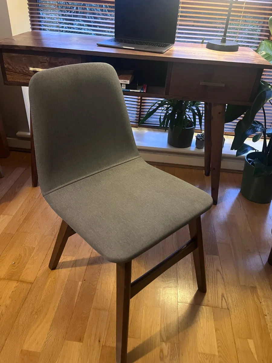 Wooden desk/ side board and chair - Image 4