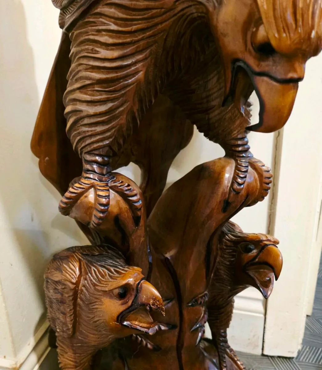 CUSTOM HAND MADE BOG OAK EAGLES & SEAT - Image 2