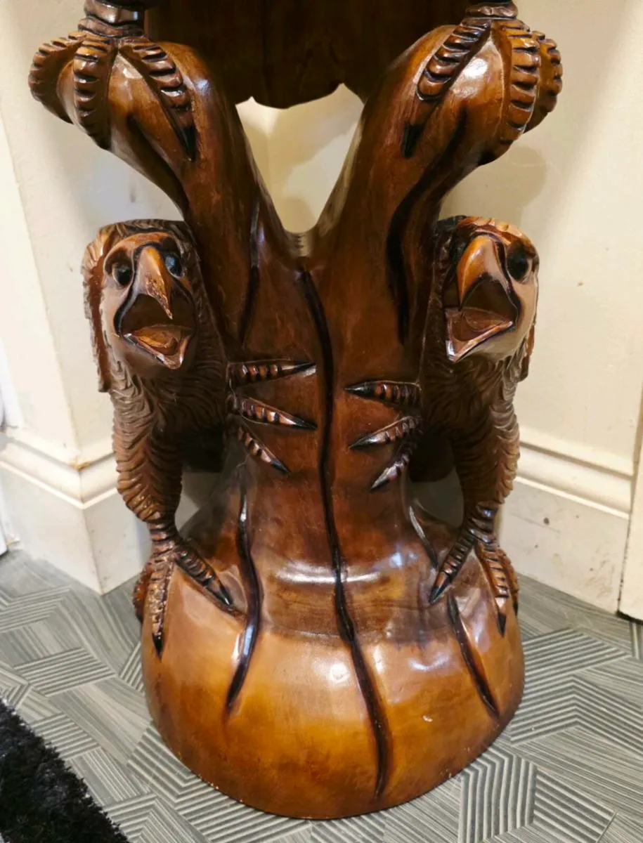 CUSTOM HAND MADE BOG OAK EAGLES & SEAT - Image 3