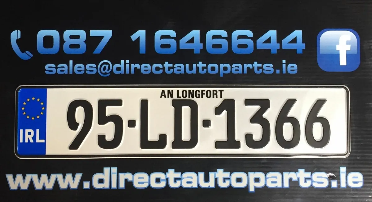 German Style Pressed Number Plates - Image 1