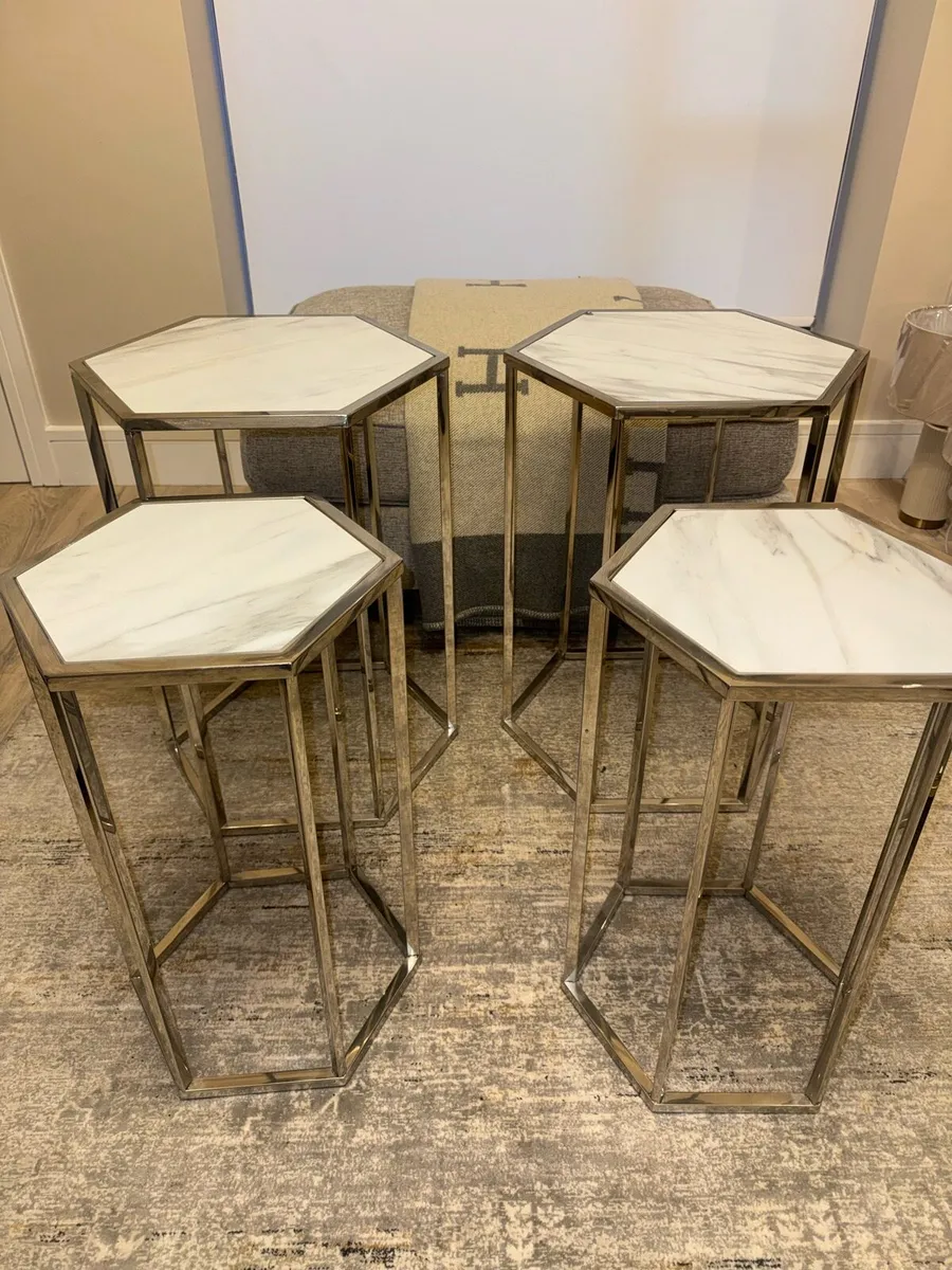 For sale: 4 side tables - 2 large, 2 small. - Image 1