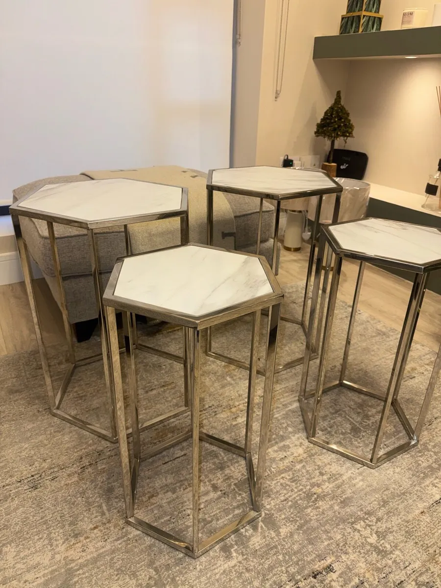 For sale: 4 side tables - 2 large, 2 small. - Image 2