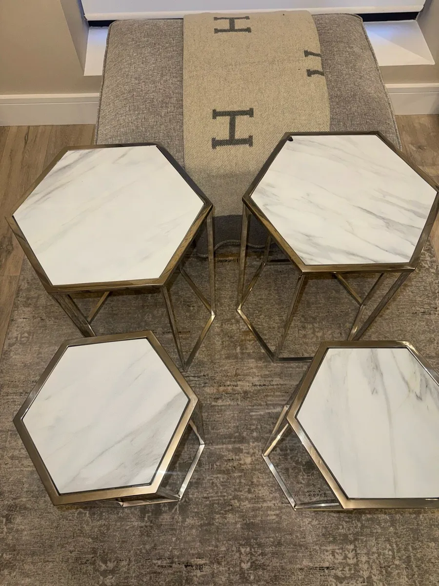 For sale: 4 side tables - 2 large, 2 small. - Image 3