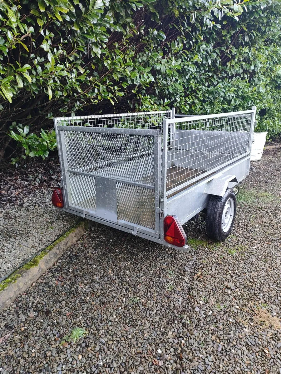 7x4 Single Axle Trailer - 750kg - Mesh Sides & Ram - Image 4