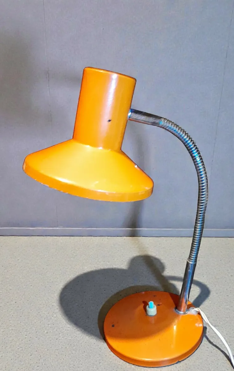 1970s goose neck metal lamp - Image 2