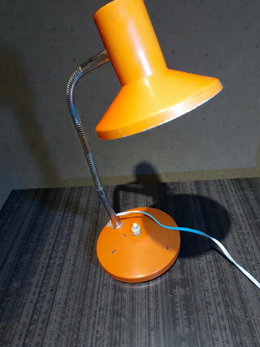 1970s goose neck metal lamp - Image 1