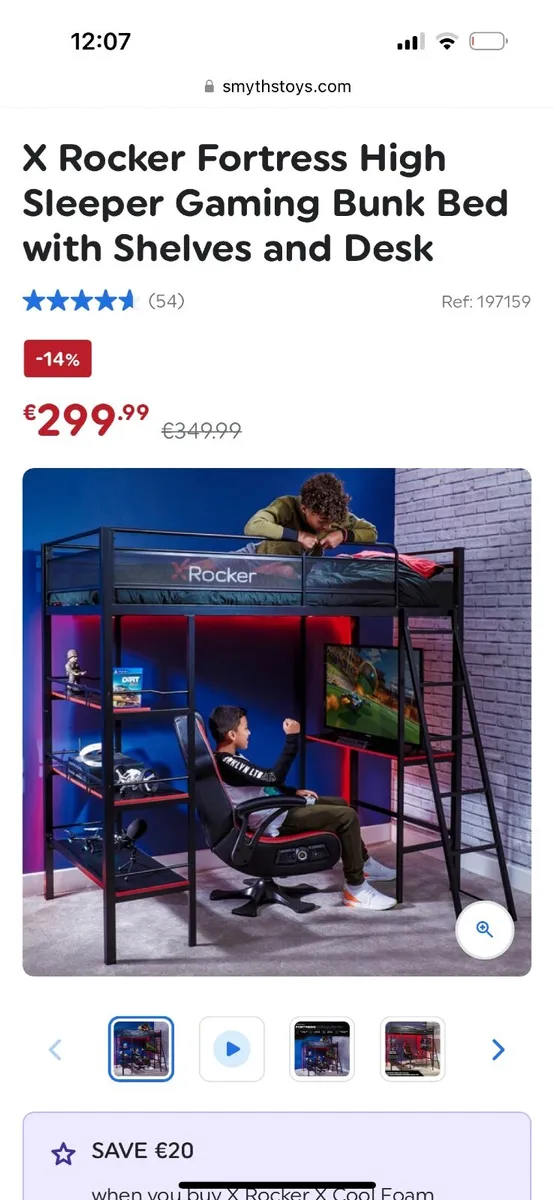 Bunk bed with shelves - Image 1