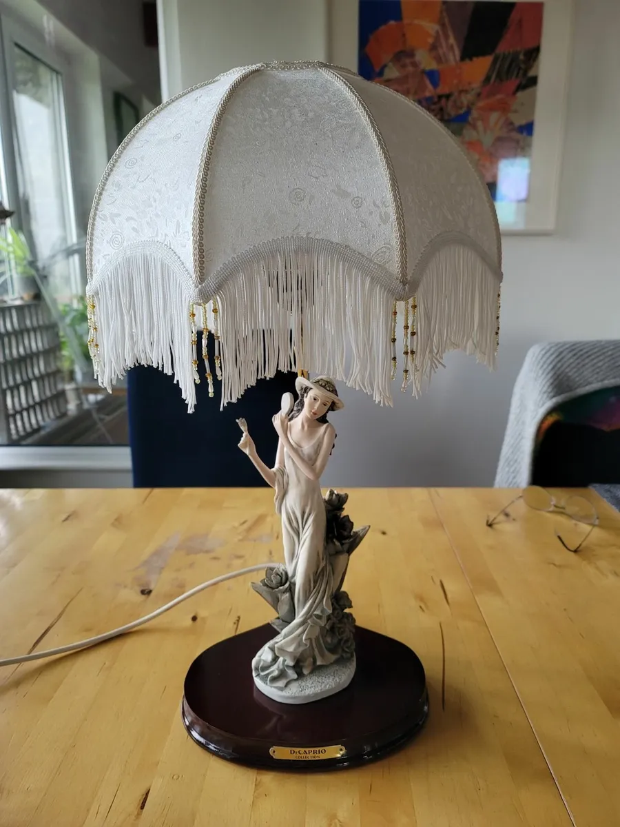 Antique Romantic Porcelain Table Lamp - Image 1