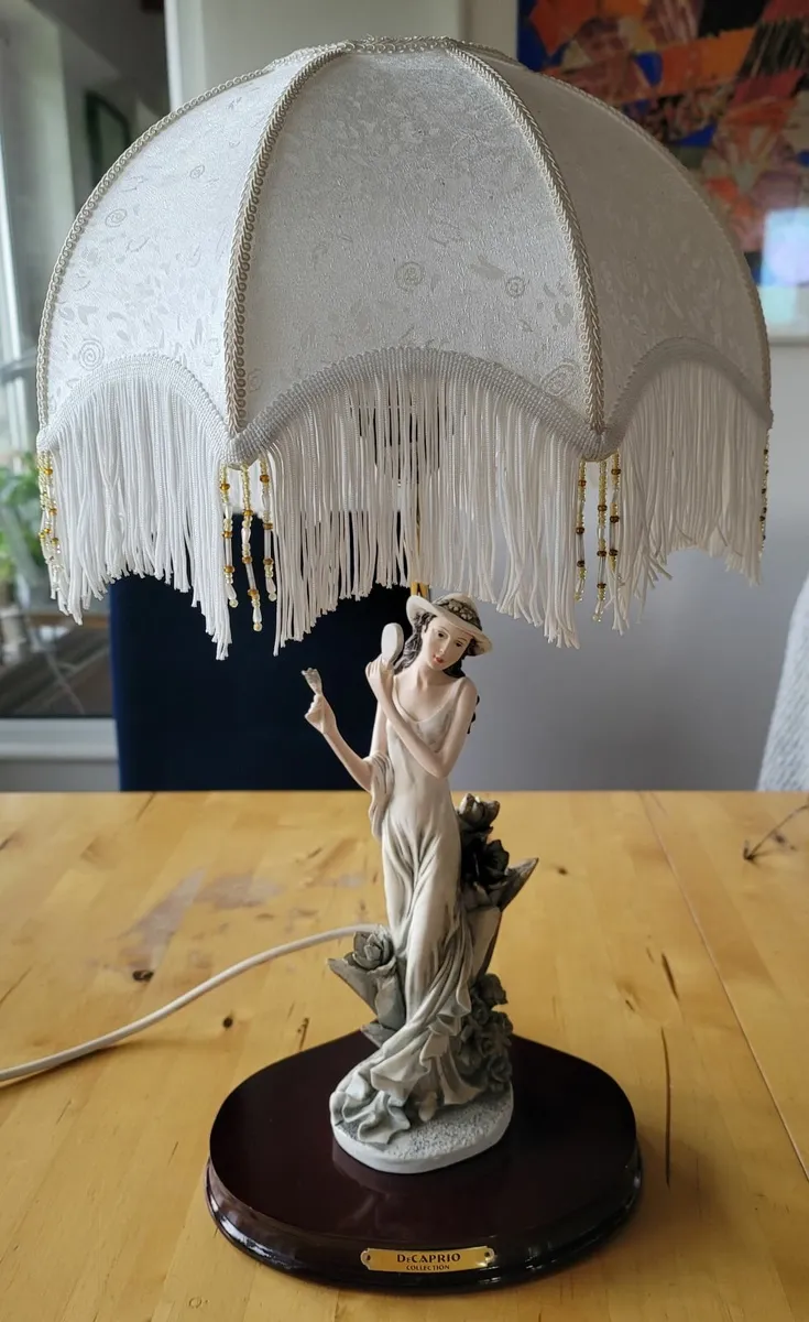 Antique Romantic Porcelain Table Lamp - Image 2