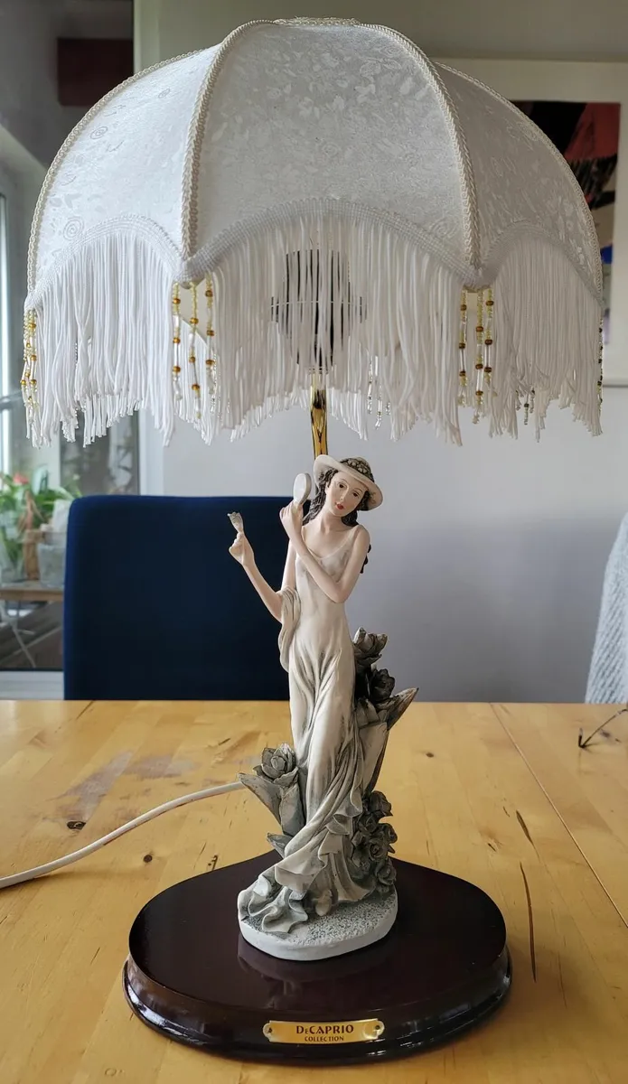 Antique Romantic Porcelain Table Lamp - Image 3