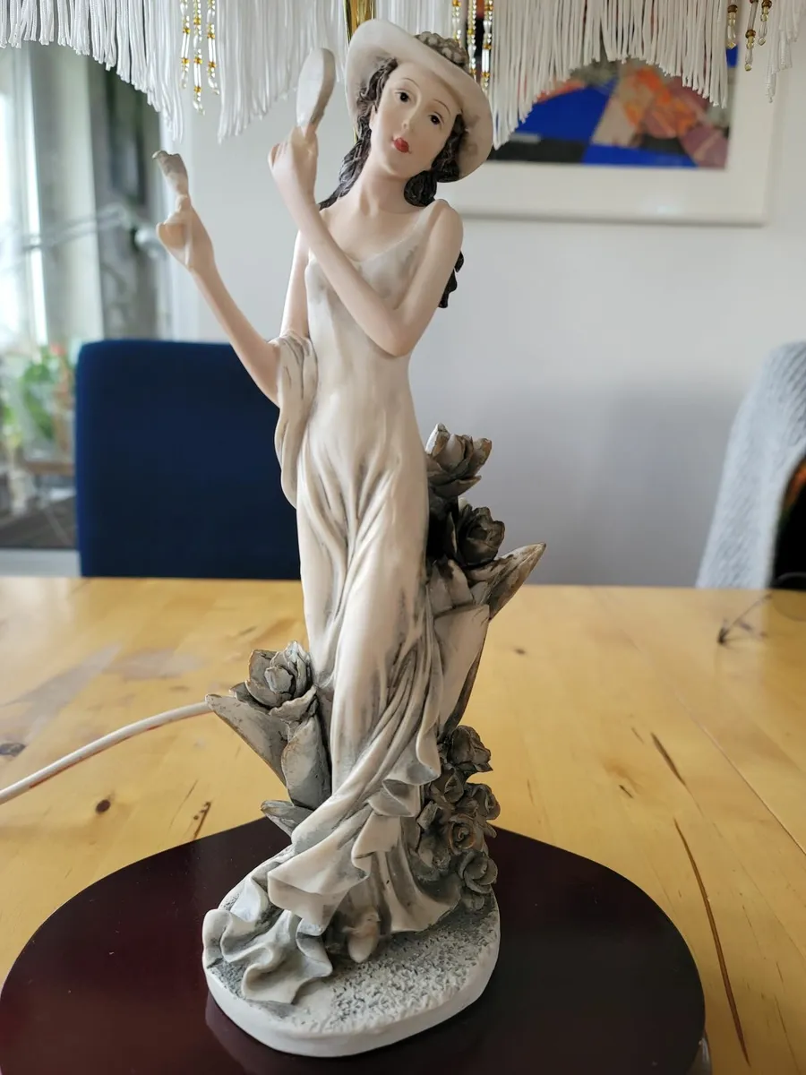 Antique Romantic Porcelain Table Lamp - Image 4