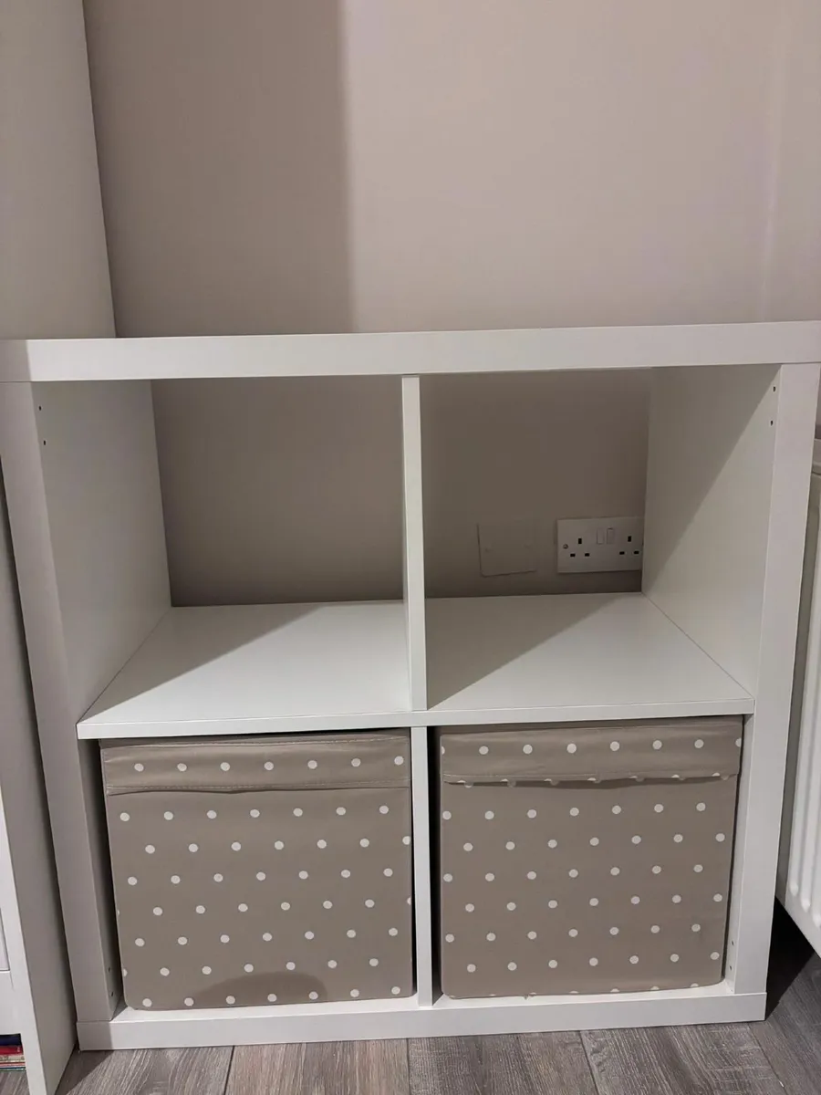 Ikea kalax 4 box unit with 2 boxes - Image 1