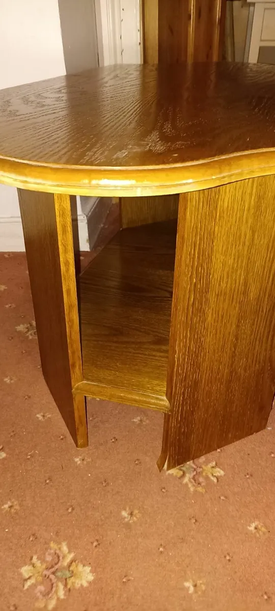 Oak Finish Coffee Table - Image 3