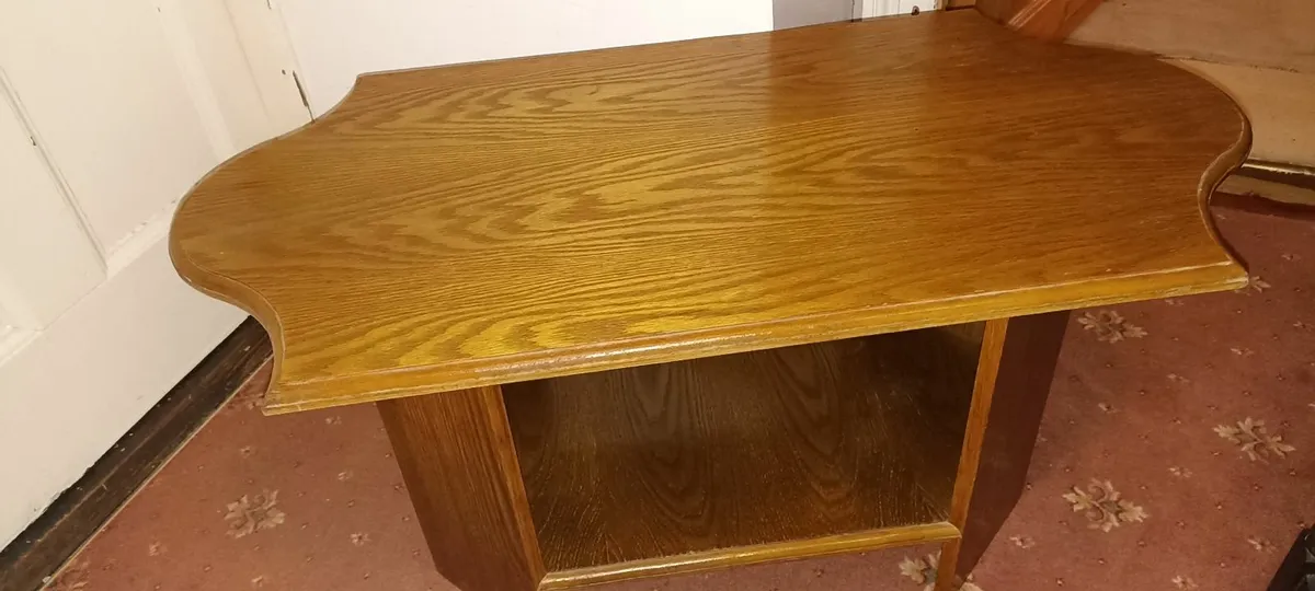 Oak Finish Coffee Table - Image 1