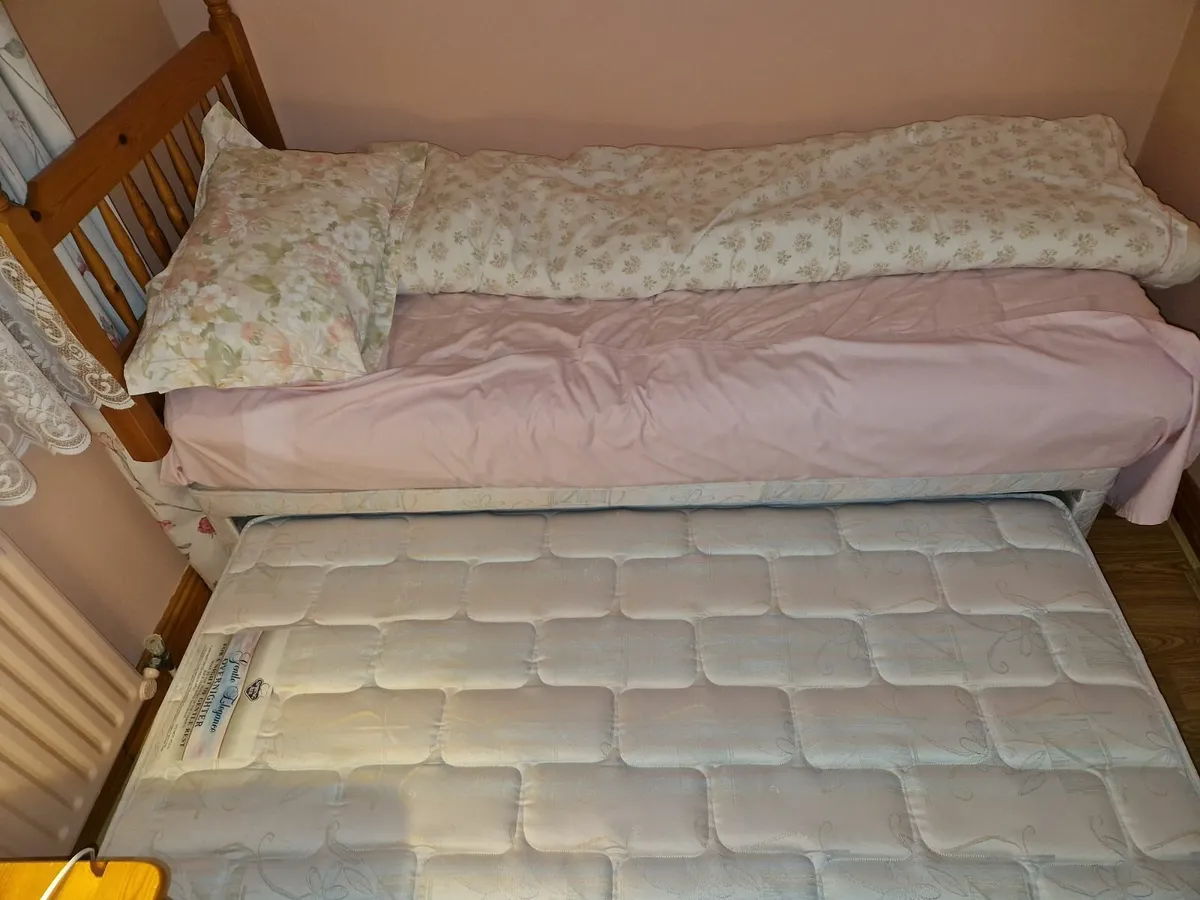 Sofa Bed, Pull Out Bed, Mirror, Chair, Foot Rest - Image 1