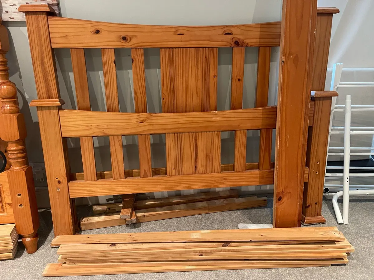 Extremely Solid 5Ft Wooden King Size Bed - Deliver - Image 1