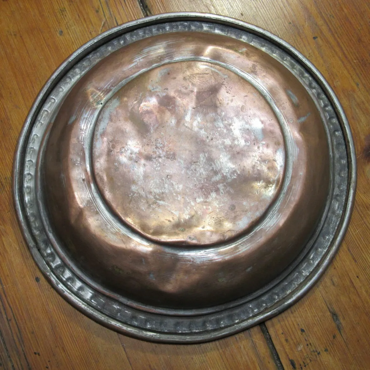 Six Antique Indian Copper Plates – Wall Décor Set - Image 4